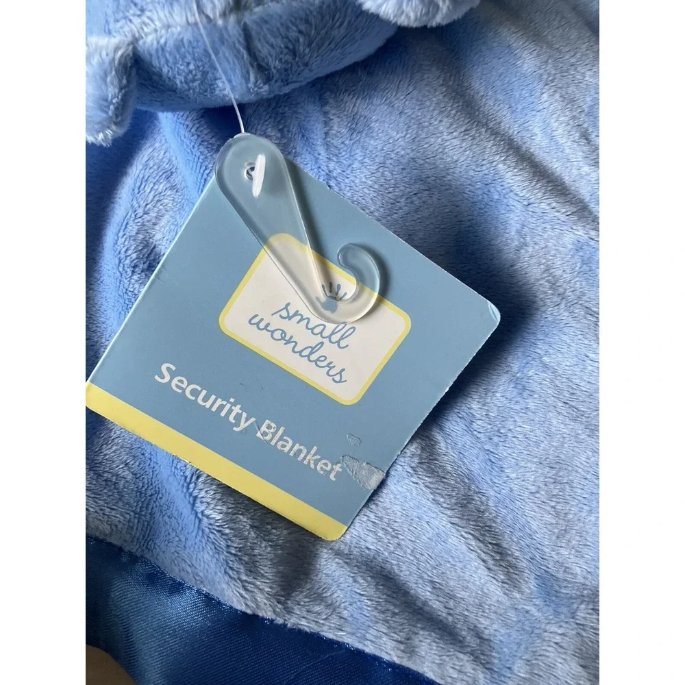 Small Wonders Blue Bear Sports/Balls Security Blanket/Lovey Satin Edged‎